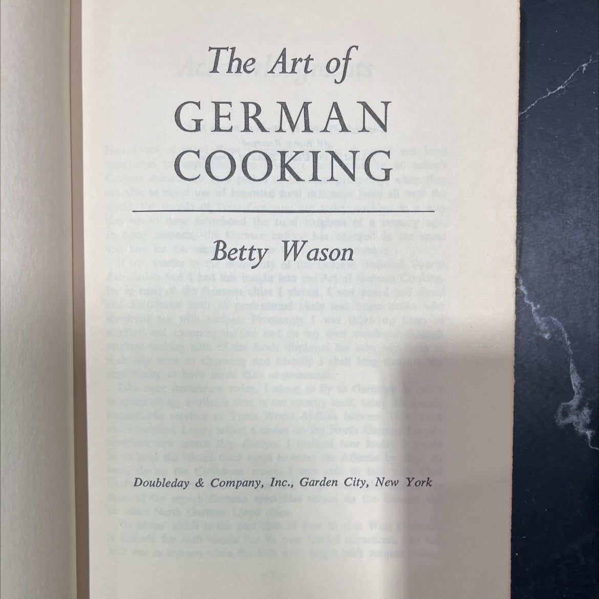 the art of german cooking book, by betty wason, 1967 Hardcover image 2