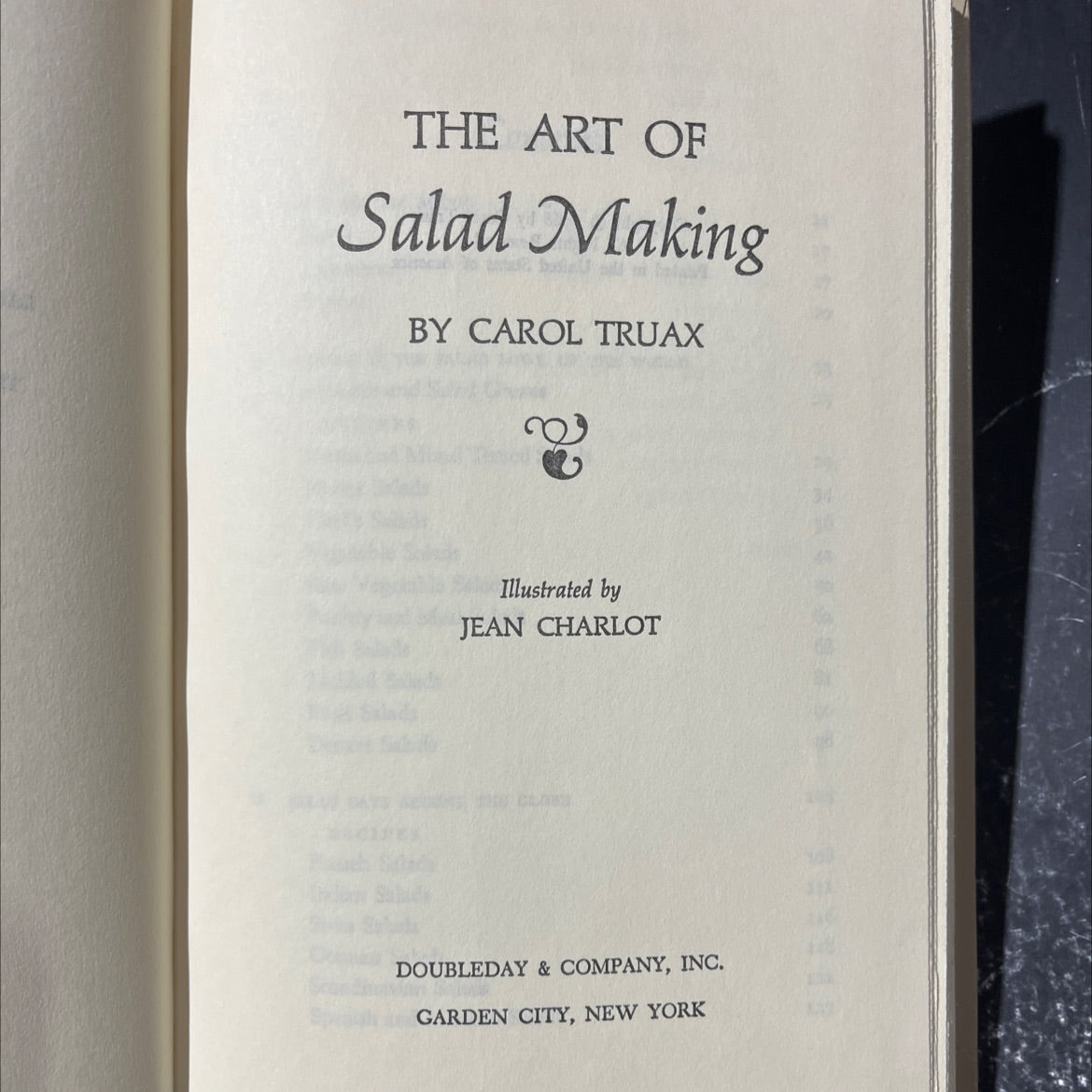 the art of salad making book, by carol truax, 1968 Hardcover image 2