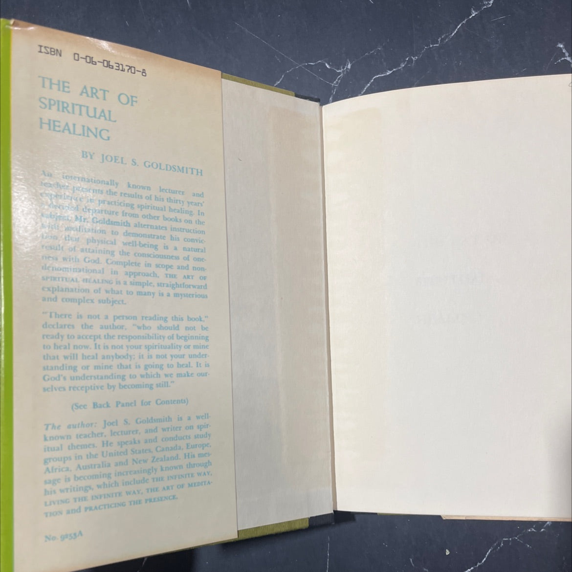 the art of spiritual healing book, by joel s. goldsmith, 1959 Hardcover image 4