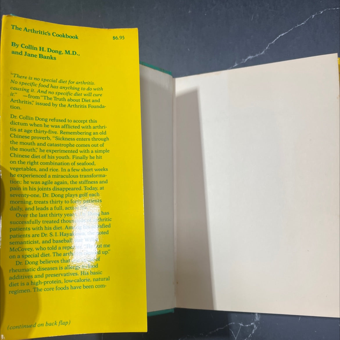 the arthritic's cookbook book, by Collin H. Dong, M.D. and Jane Banks, 1973 Hardcover image 4