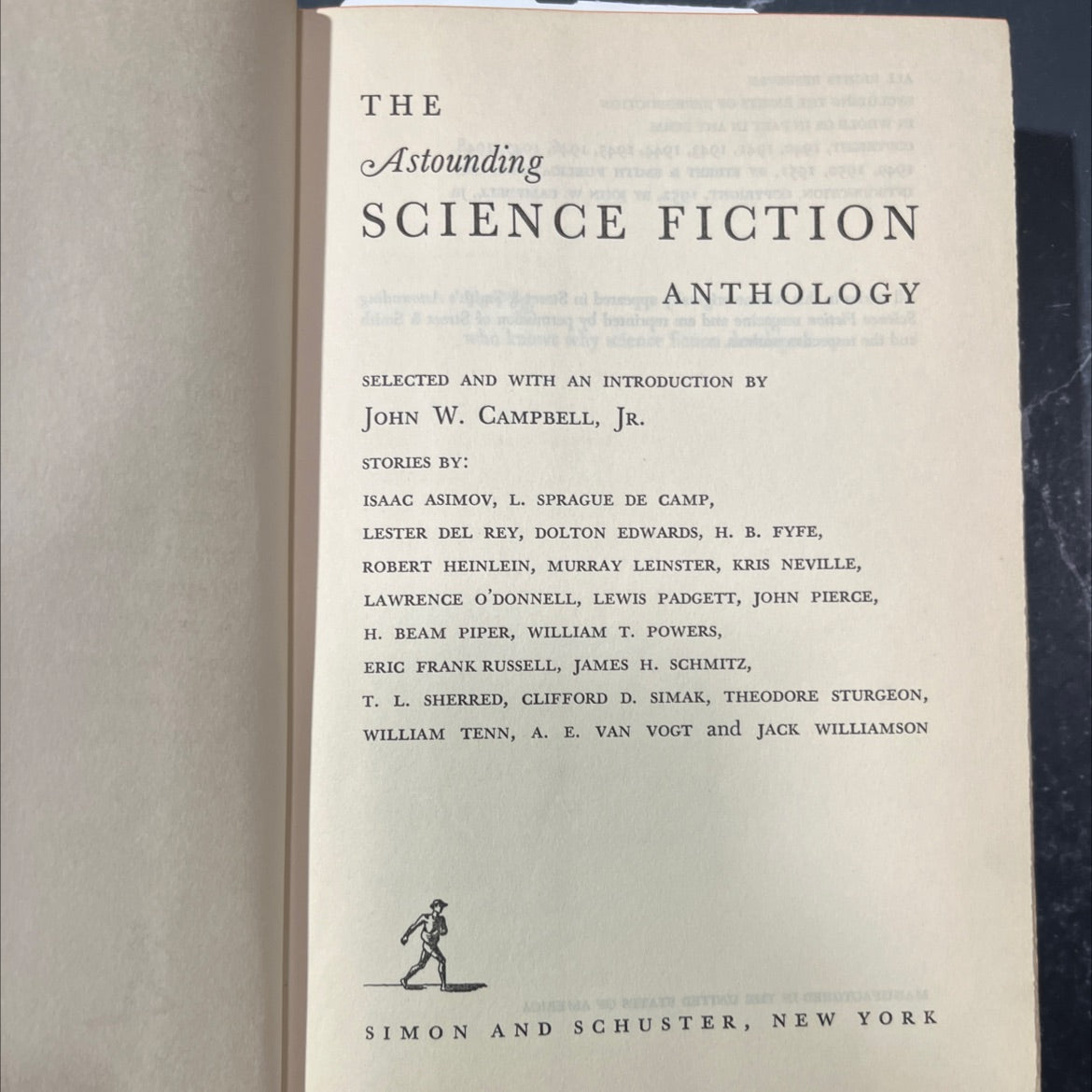 the astounding science fiction anthology book, by john w. campbell, jr., 1952 Hardcover image 2