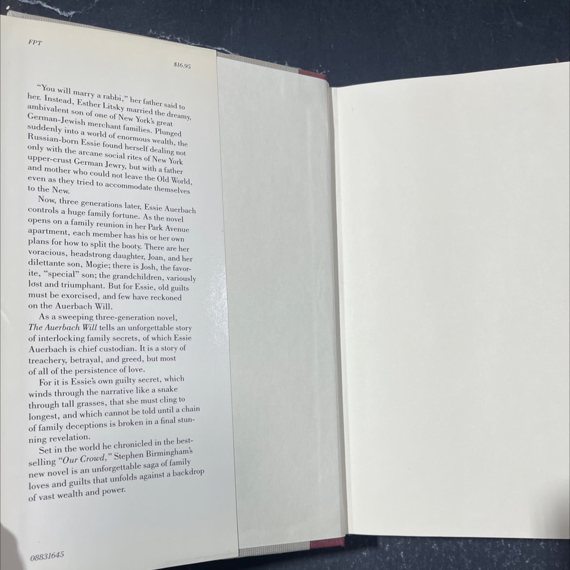 the auerbach will book, by Stephen Birmingham, 1983 Hardcover image 4