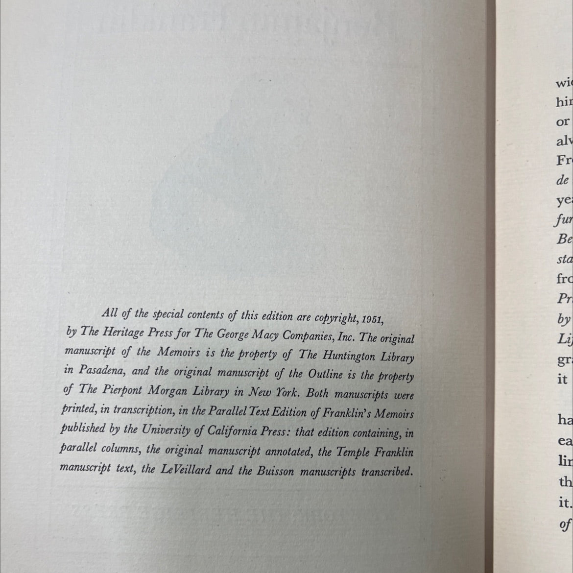 the autobiography of benjamin franklin book, by benjamin franklin, 1951 Hardcover image 3