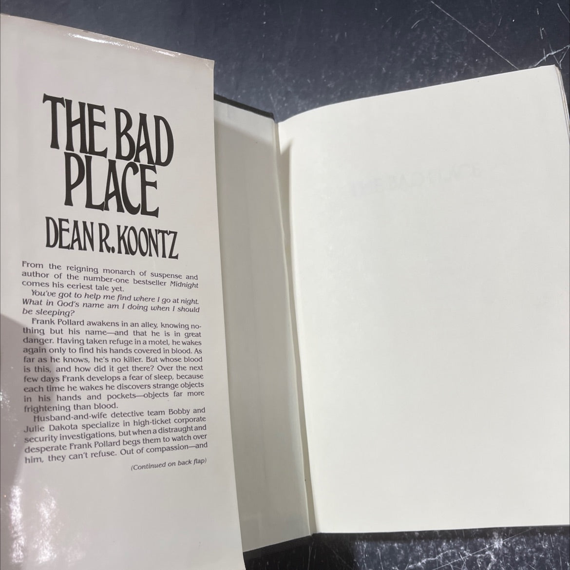 the bad place book, by dean r. koontz, 1990 Hardcover image 4