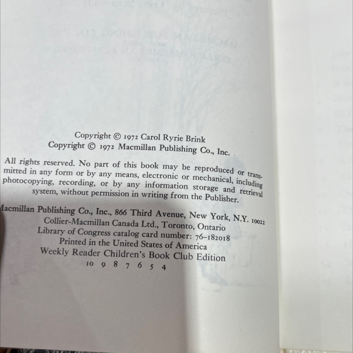 the bad times of irma baumlein book, by carol ryrie brink, 1972 Hardcover image 3