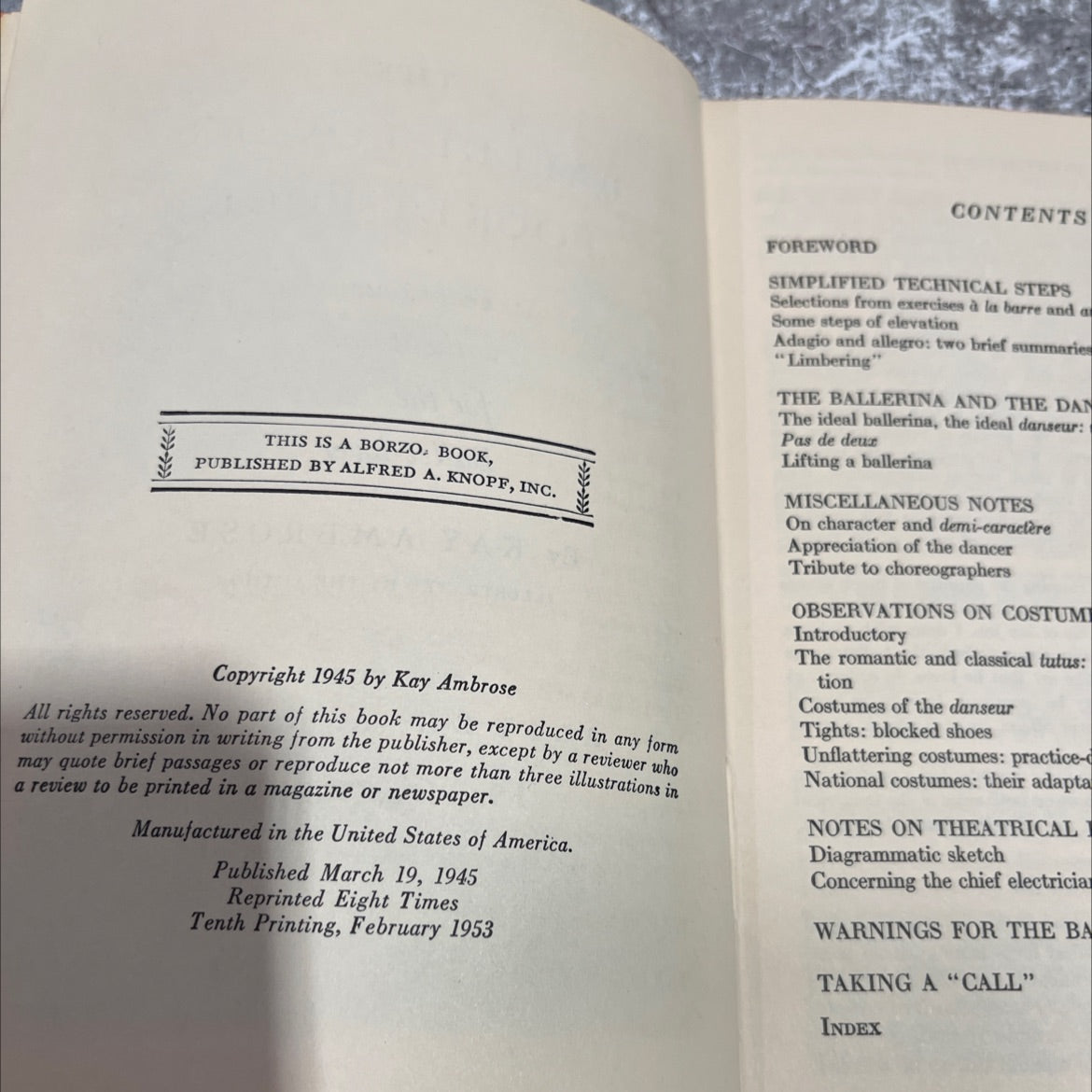 the ballet lover's pocket-book technique without tears for the ballet-lover book, by kay ambrose, 1953 Hardcover image 3