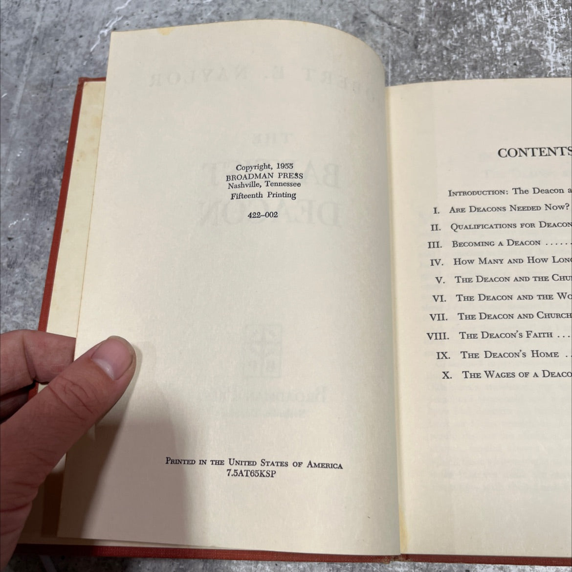 the baptist deacon book, by robert e. naylor, 1955 Hardcover image 3