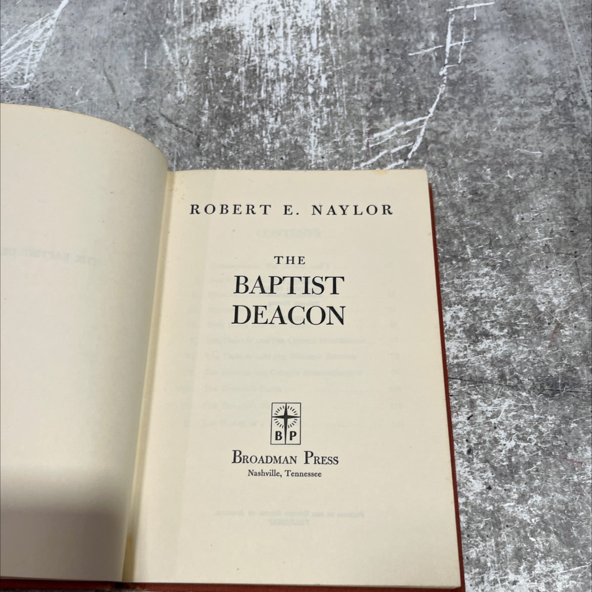 the baptist deacon book, by robert e. naylor, 1955 Hardcover image 2