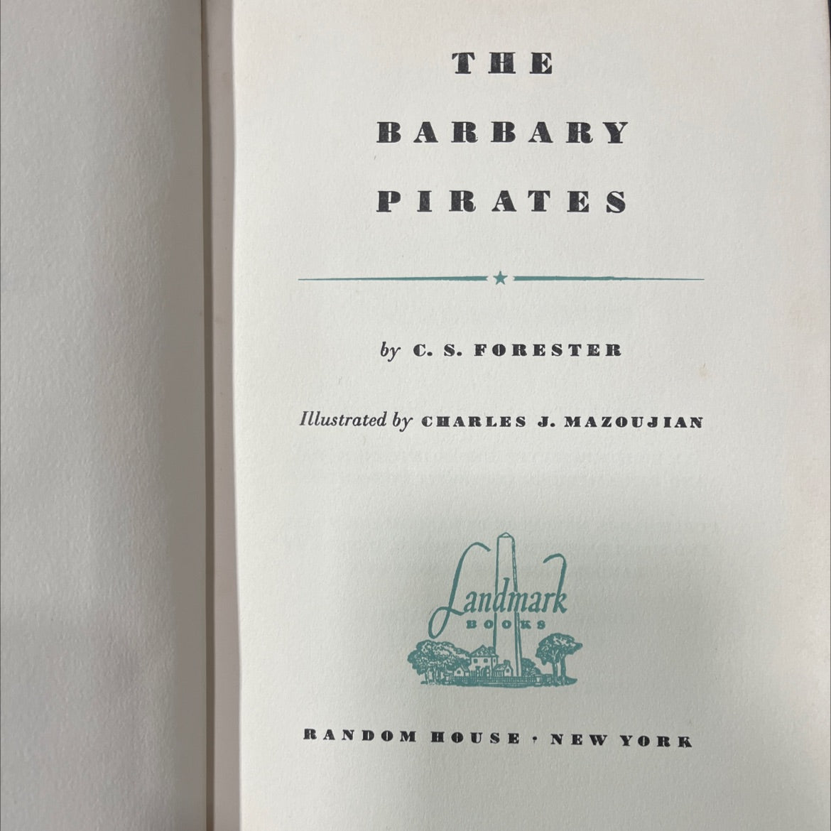 the barbary pirates book, by c. s. forester, 1953 Hardcover image 2