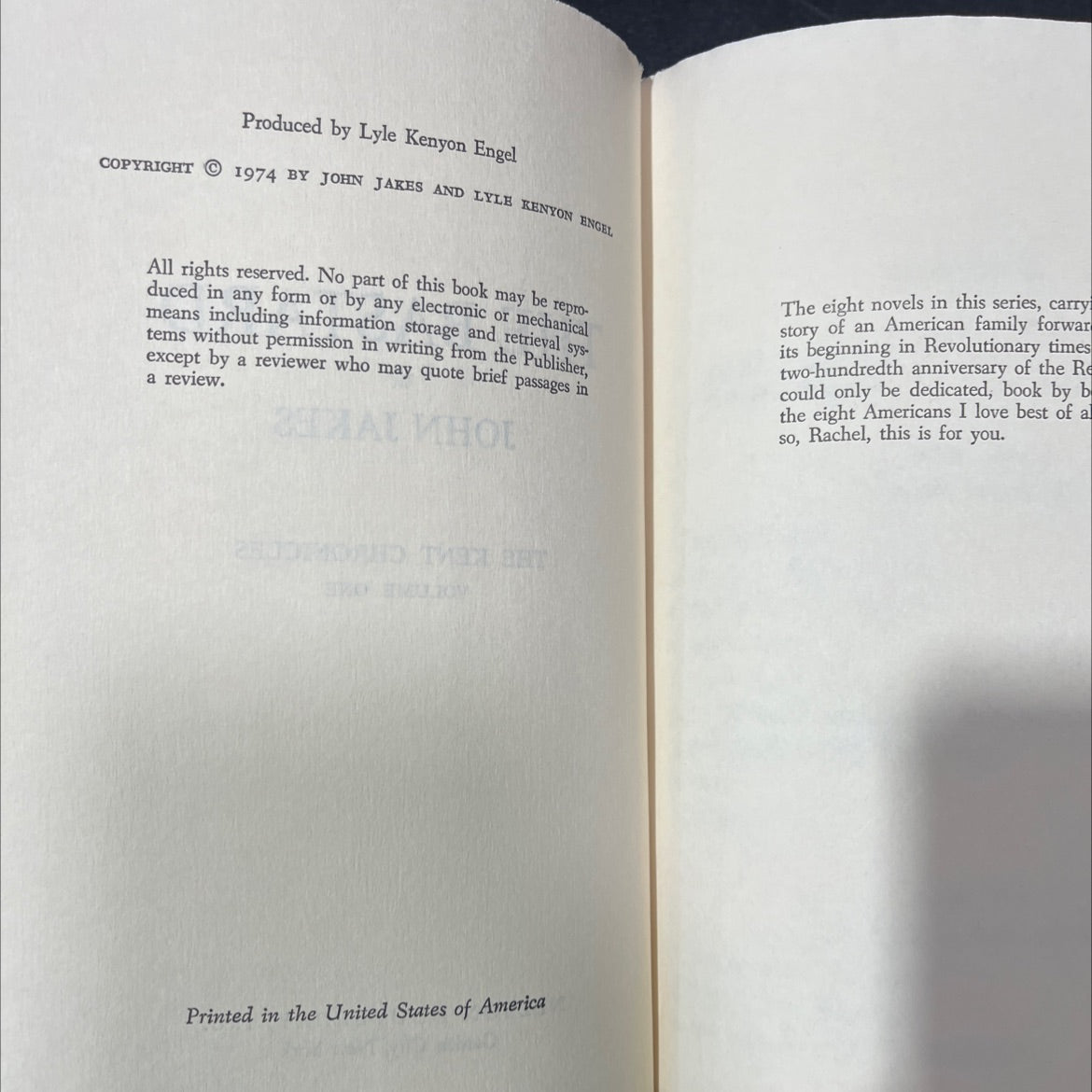 the bastard book, by john jakes, 1974 Hardcover image 3