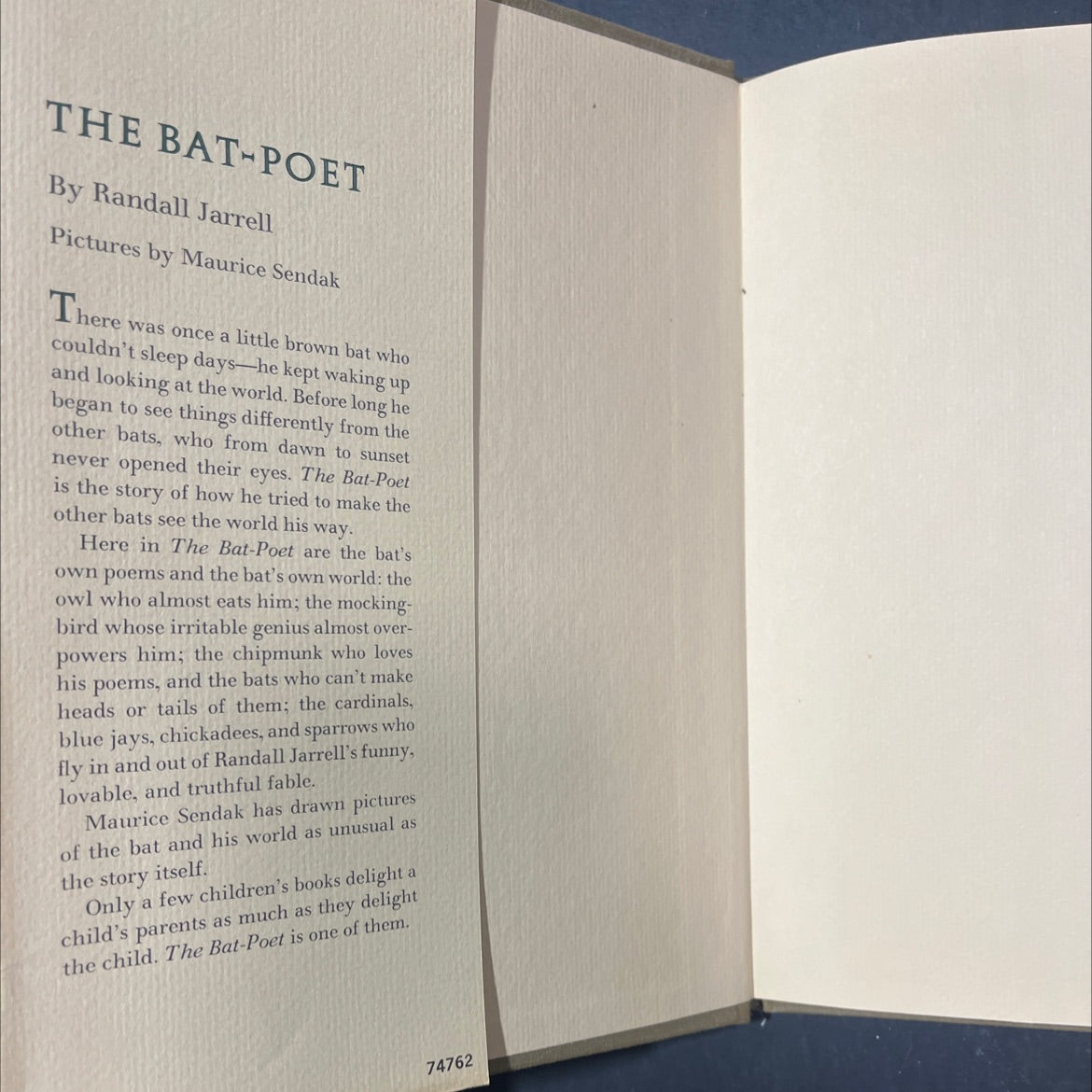 the bat-poet book, by randall jarrell, 1965 Hardcover image 4