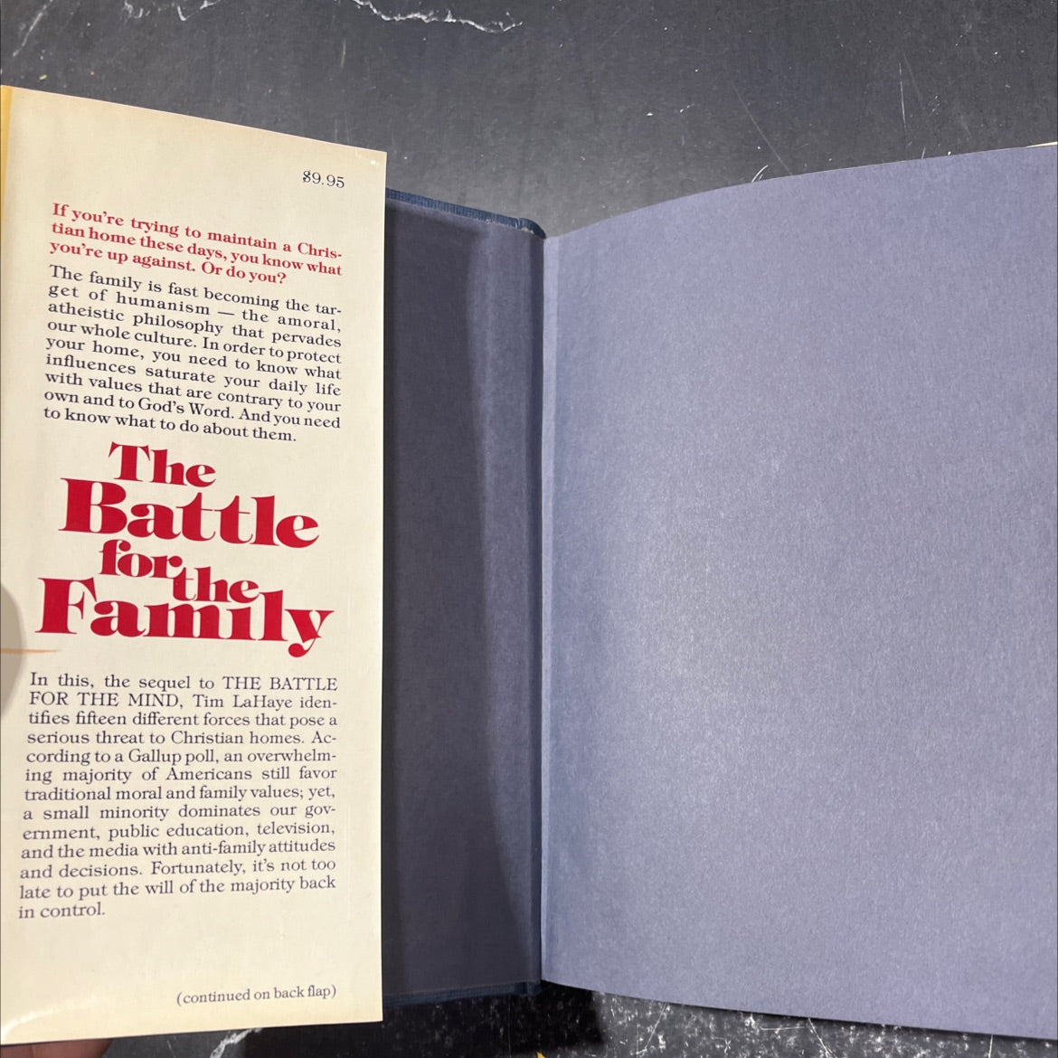 the battle for family book, by Tim LaHaye, 1982 Hardcover image 4