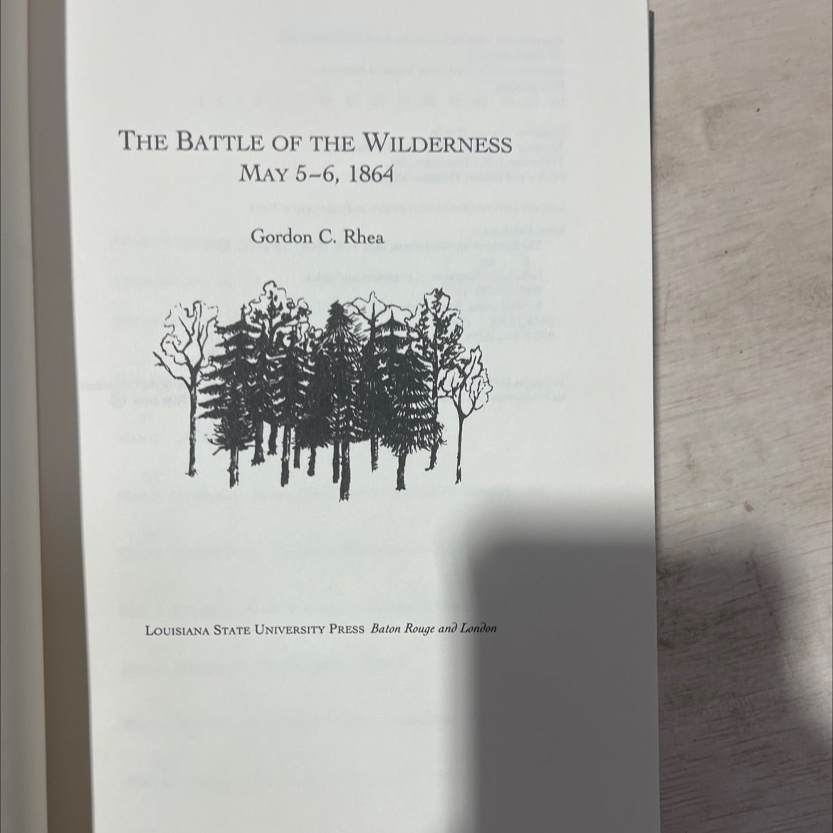 the battle of the wilderness may 5-6, 1864 book, by Gordon C. Rhea, 1994 Hardcover image 2