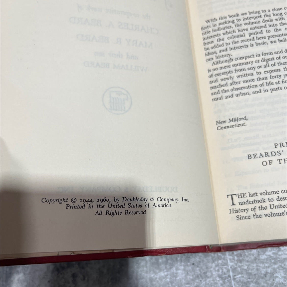 the beards' new basic history of the united states book, by charles a. beard, mary r. beard, william beard, 1960 image 3