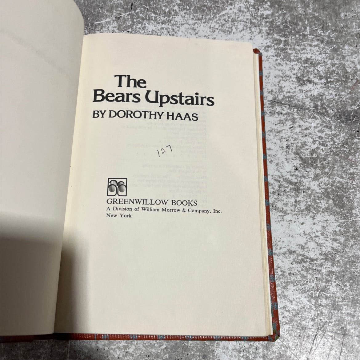 the bears upstairs book, by dorothy haas, 1978 Hardcover image 2