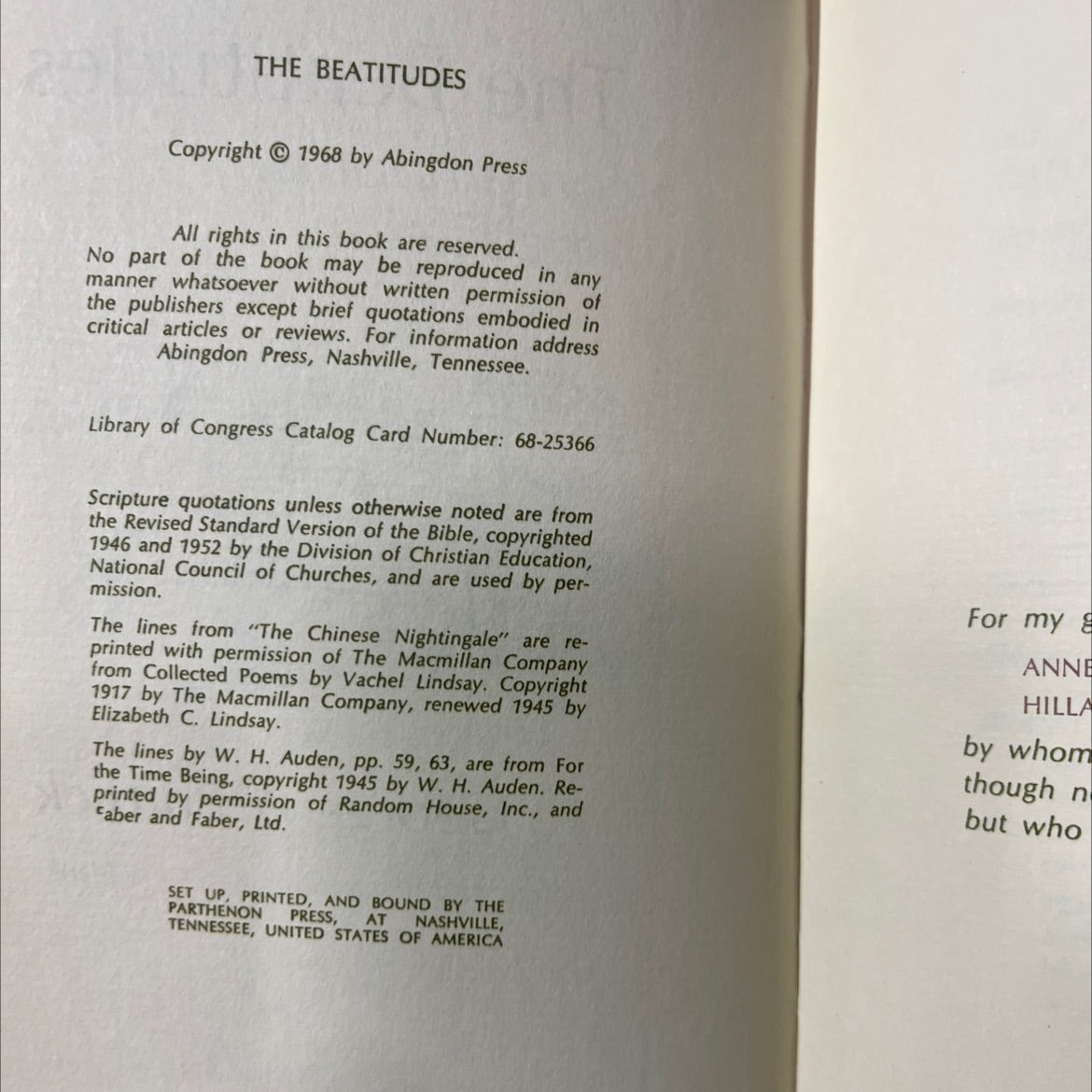 the beatitudes a contemporary meditation book, by george a. buttrick, 1968 Hardcover image 3