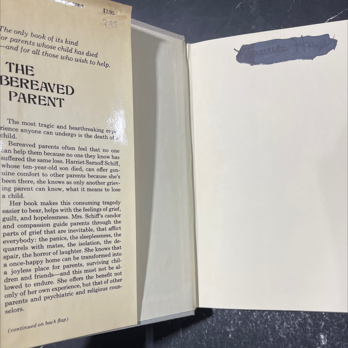 the bereaved parent book, by harriet sarnoff schiff, 1977 Hardcover image 4