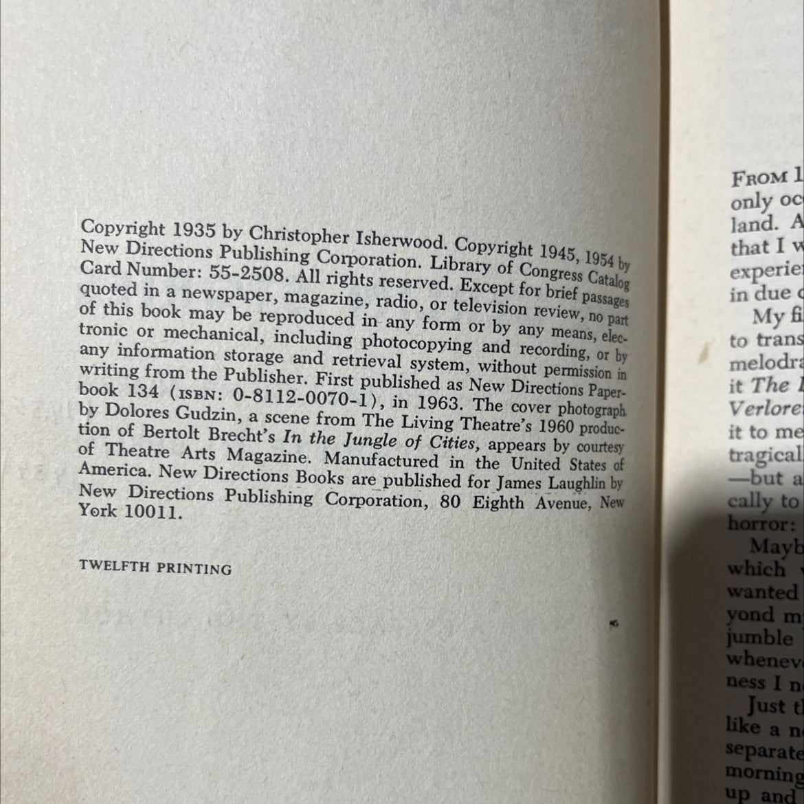 the berlin stories book, by christopher isherwood, 1939 Paperback image 3