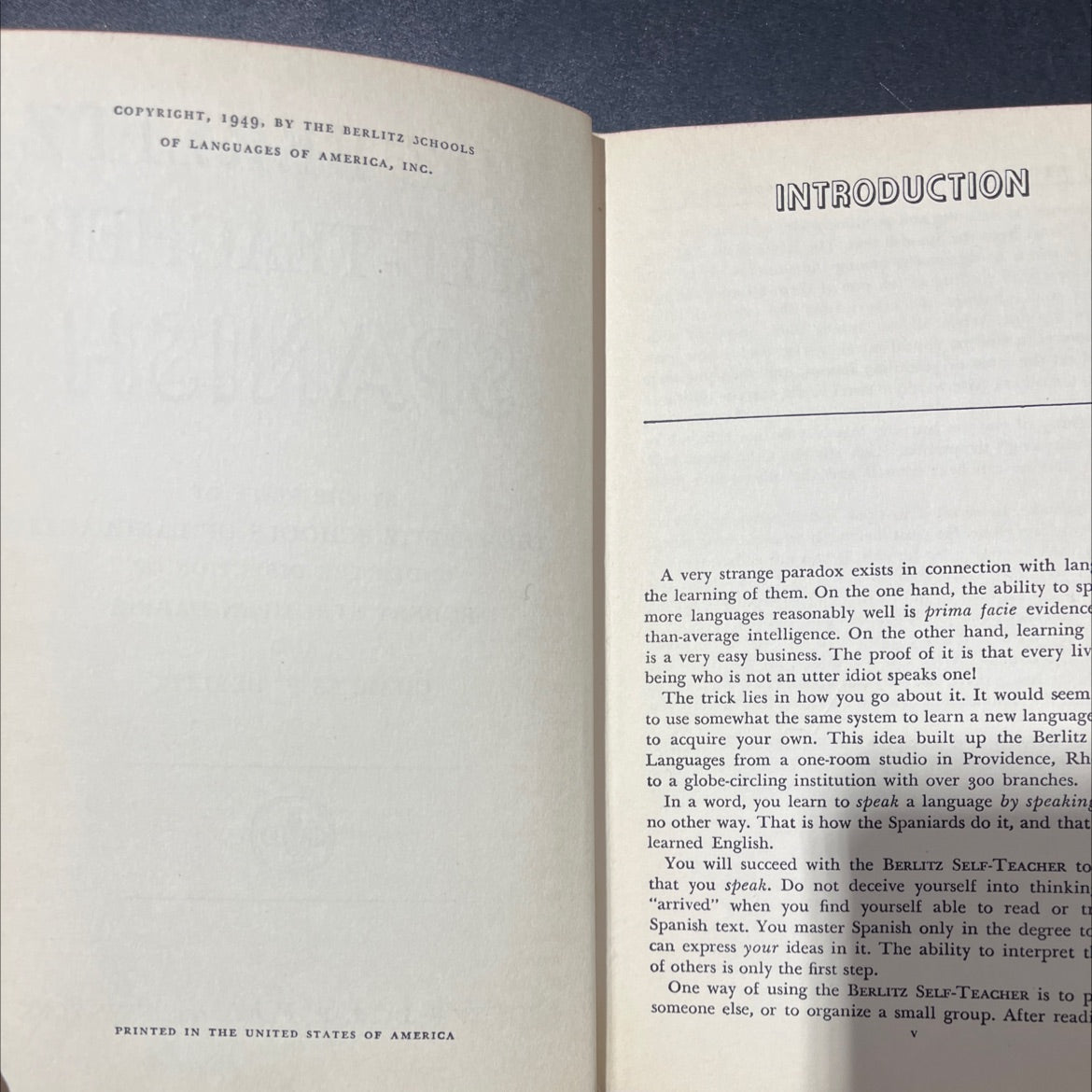 the berlitz self-teacher: spanish book, by staff of the berlitz schools of languages, 1949 Hardcover image 3