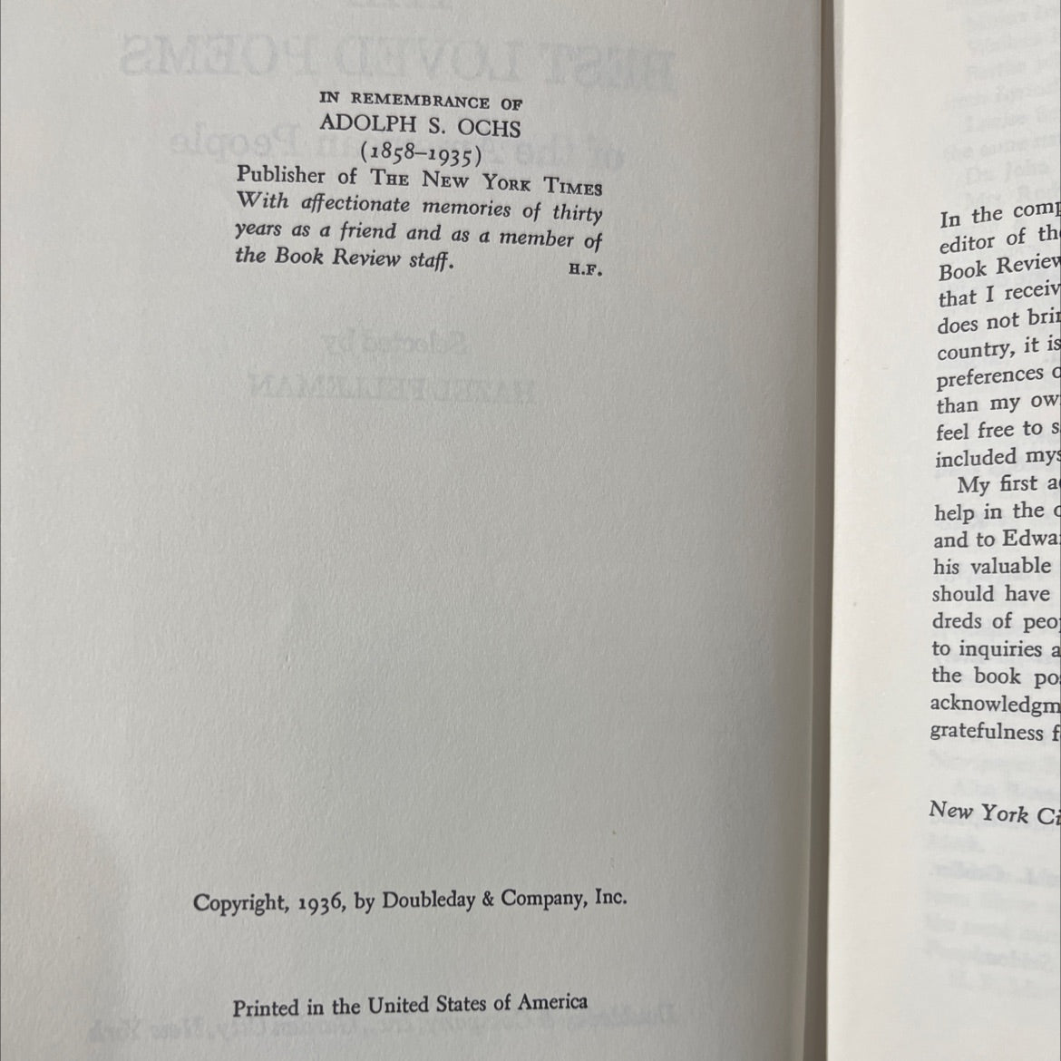 the best loved poems of the american people book, by hazel felleman, 1936 Hardcover image 3