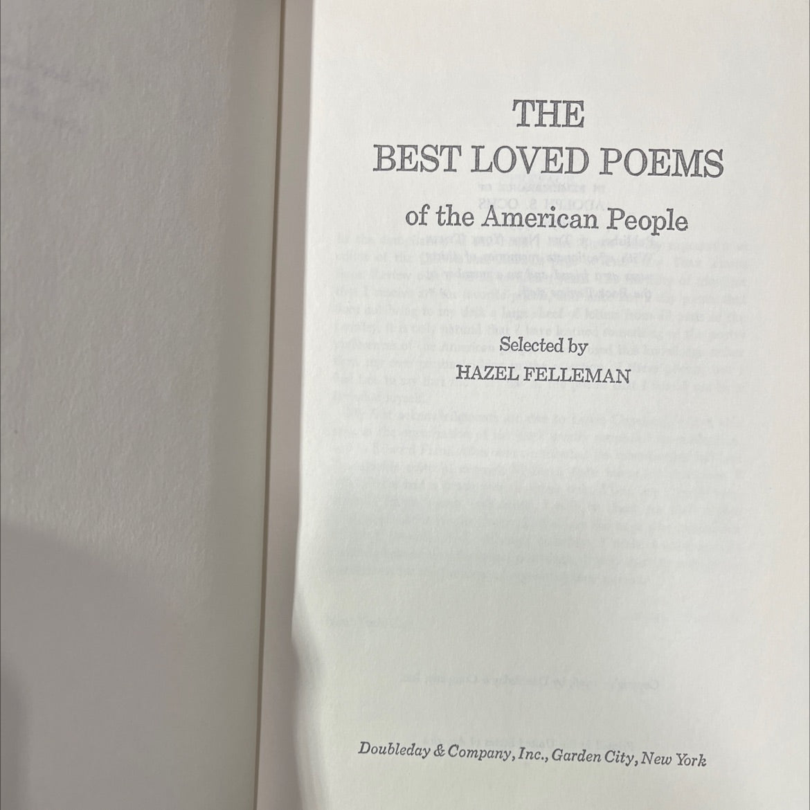 the best loved poems of the american people book, by hazel felleman, 1936 Hardcover image 2