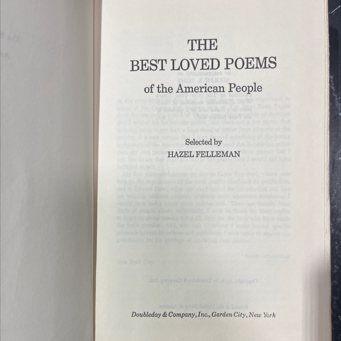 the best loved poems of the american people book, by hazel felleman, 1936 Hardcover image 2