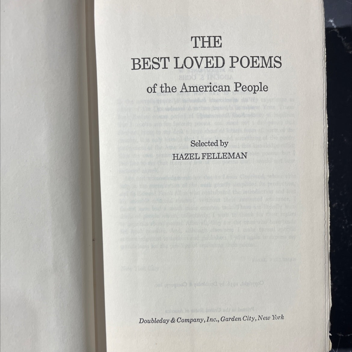 the best loved poems of the american people book, by hazel felleman, 1936 Hardcover image 2