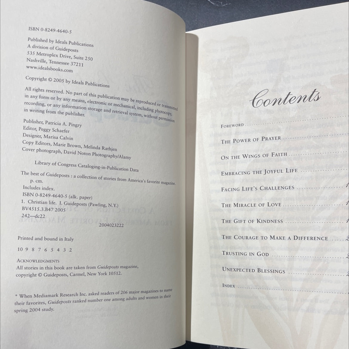 the best of guideposts: a collection of stories from america's favorite magazine book, by unknown, 2005 Hardcover, Folio image 3