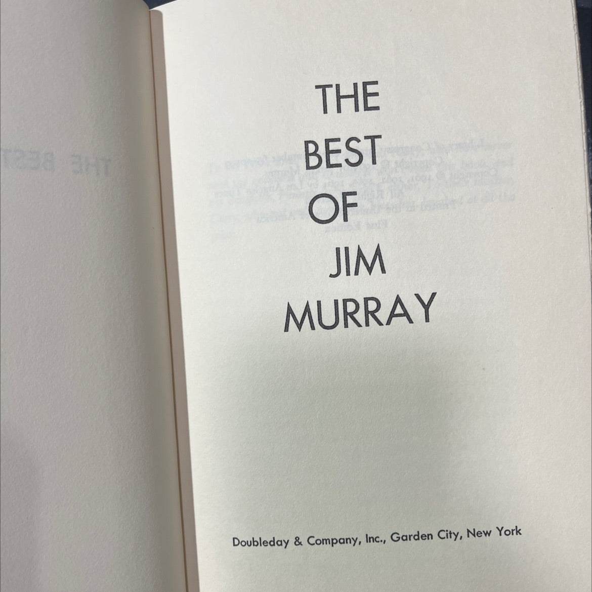 the best of jim murray book, by James Murray, 1965 Hardcover image 2