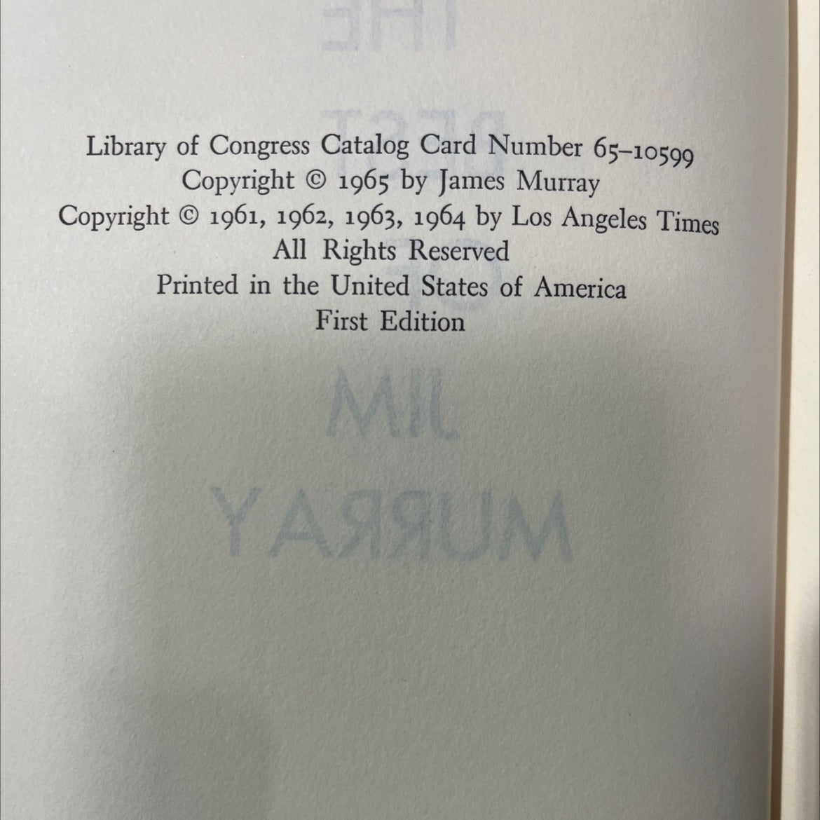 the best of jim murray book, by James Murray, 1965 Hardcover image 3