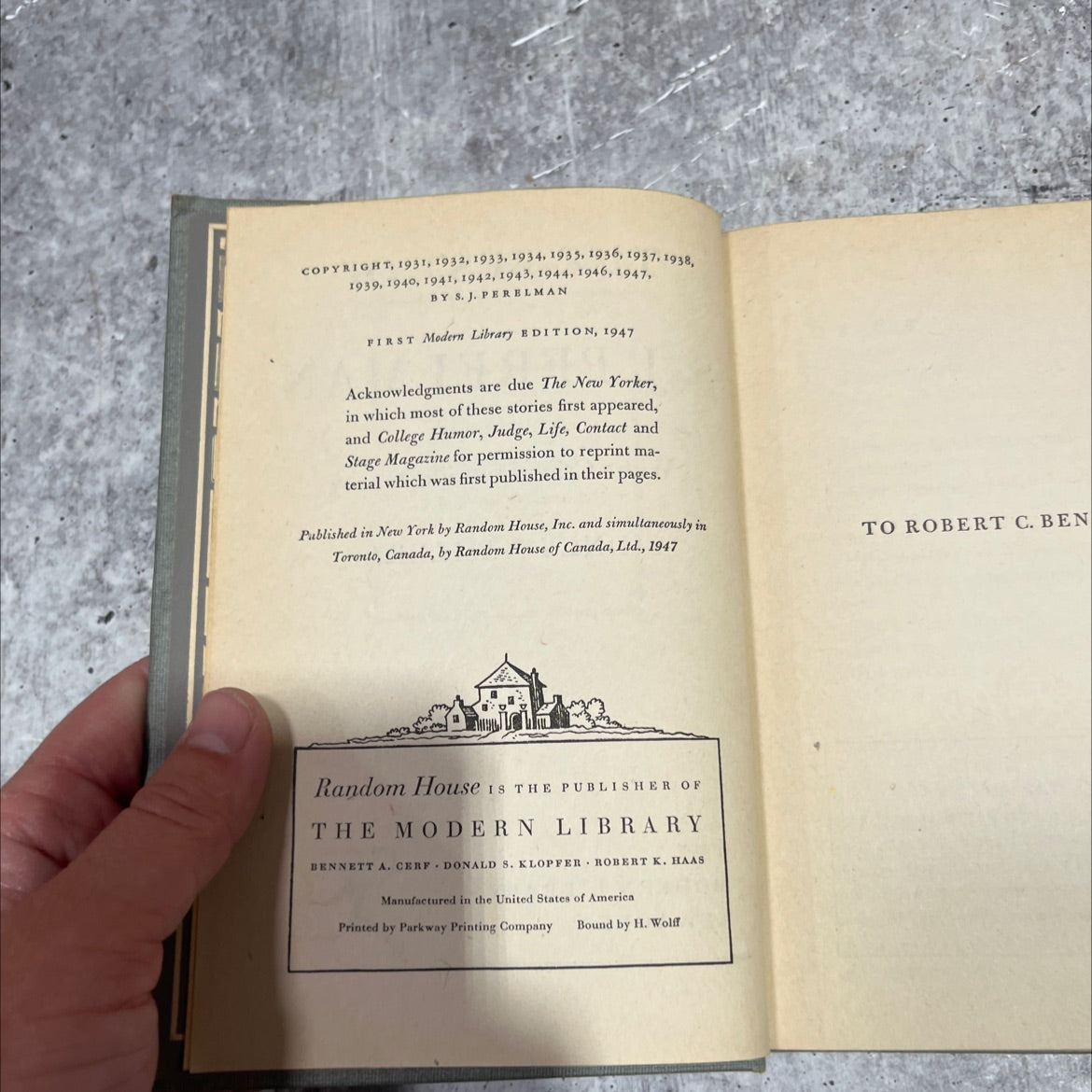 the best of s. j. perelman book, by s. j. perelman, 1947 Hardcover image 3