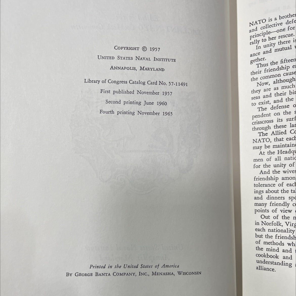 the best of taste the finest food of fifteen nations book, by SACLANT-NATO Cookbook Committee, 1965 Hardcover image 3