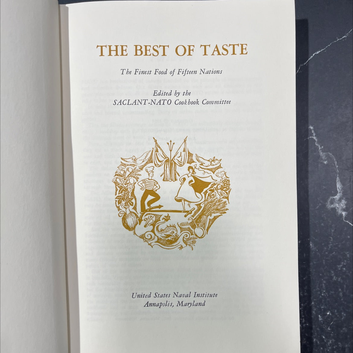 the best of taste the finest food of fifteen nations book, by SACLANT-NATO Cookbook Committee, 1965 Hardcover image 2