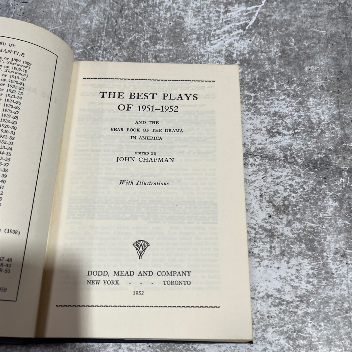 the best plays of 1951-1952 and the year book of the drama in america book, by john chapman, 1952 Hardcover image 2