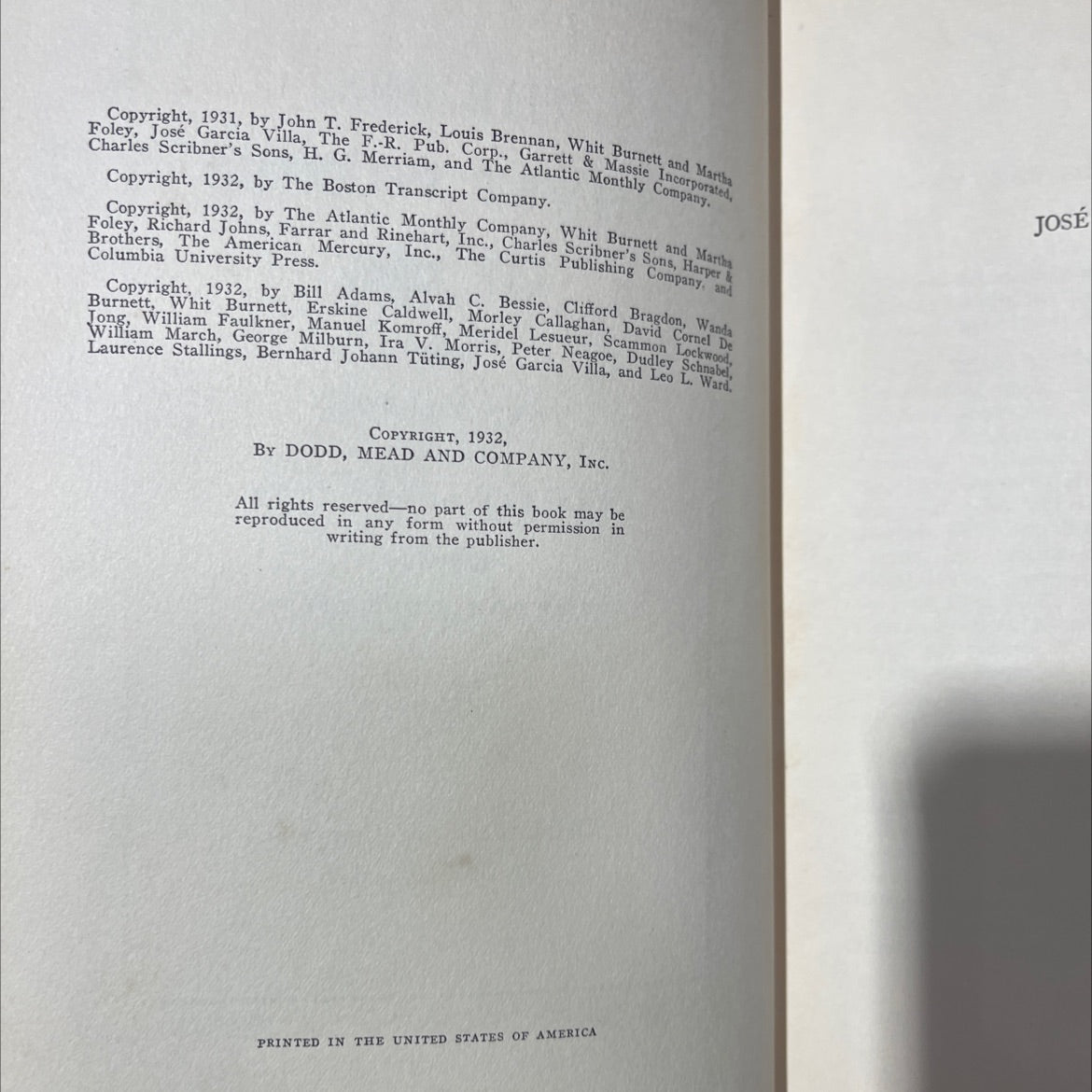 the best short stories of 1932 book, by unknown, 1932 Hardcover image 3
