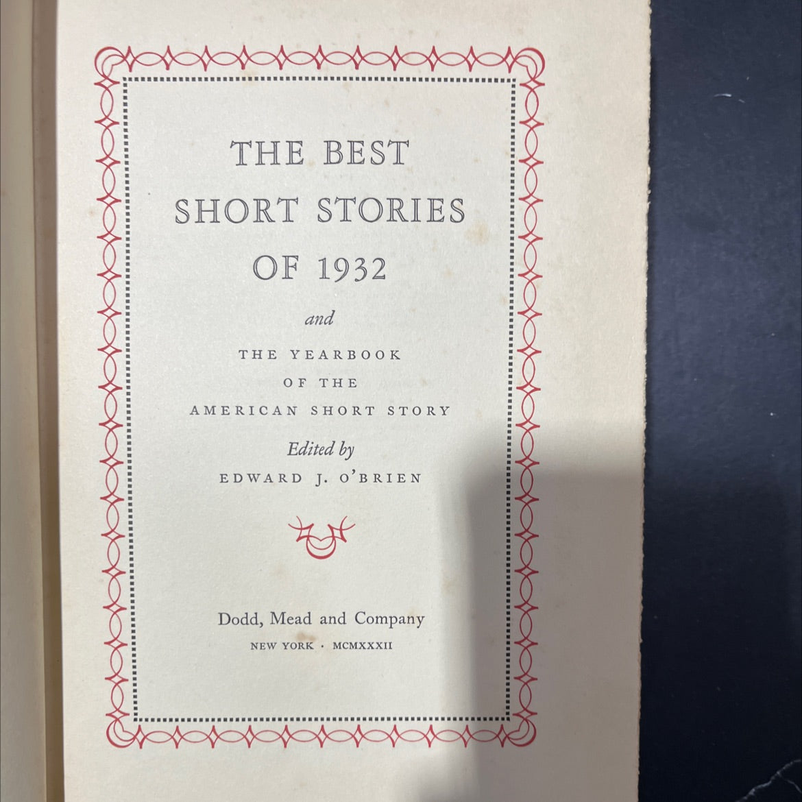 the best short stories of 1932 book, by unknown, 1932 Hardcover image 2
