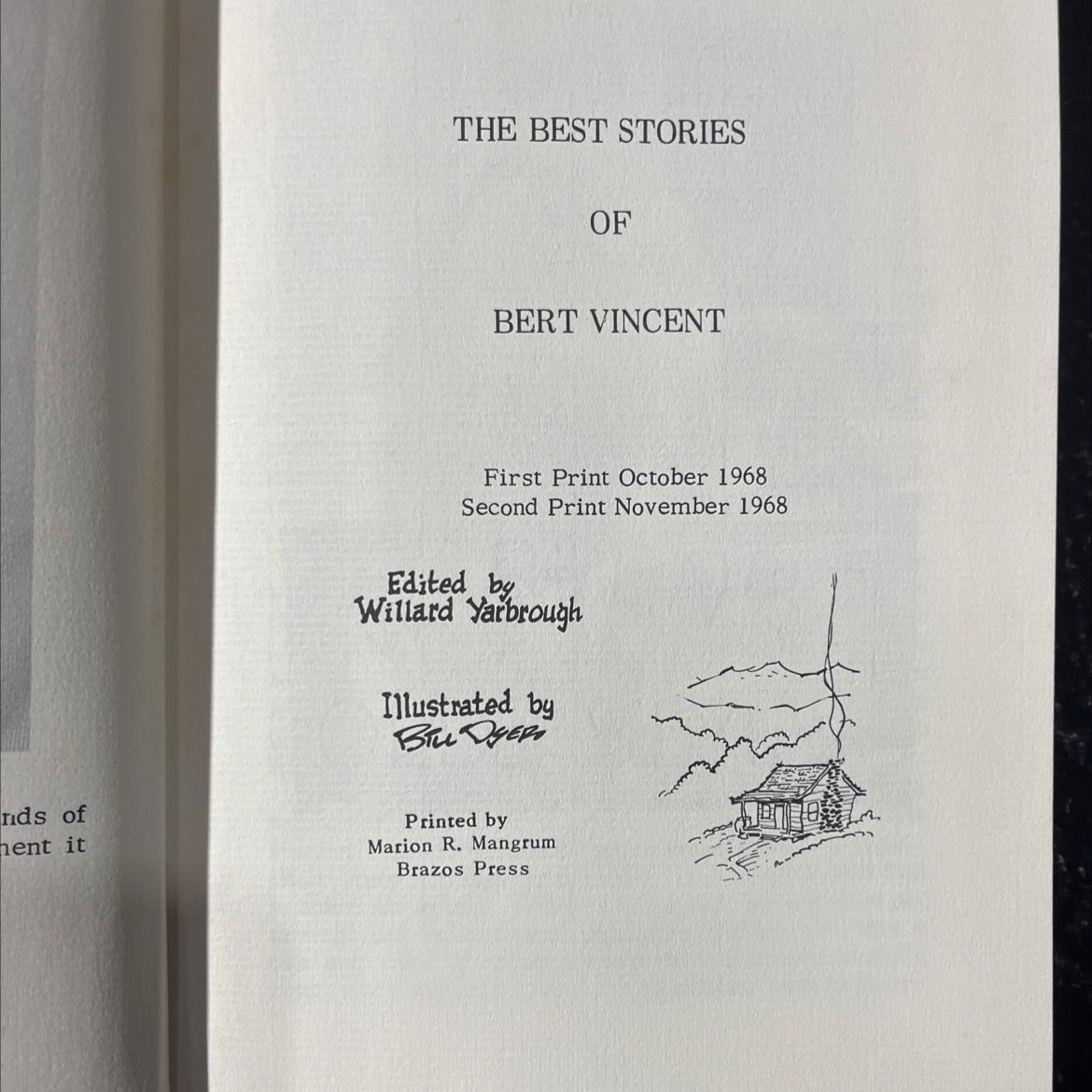 SIGNED the best stories of bert vincent book, by Bert Vincent, 1968 Hardcover, Vintage image 2