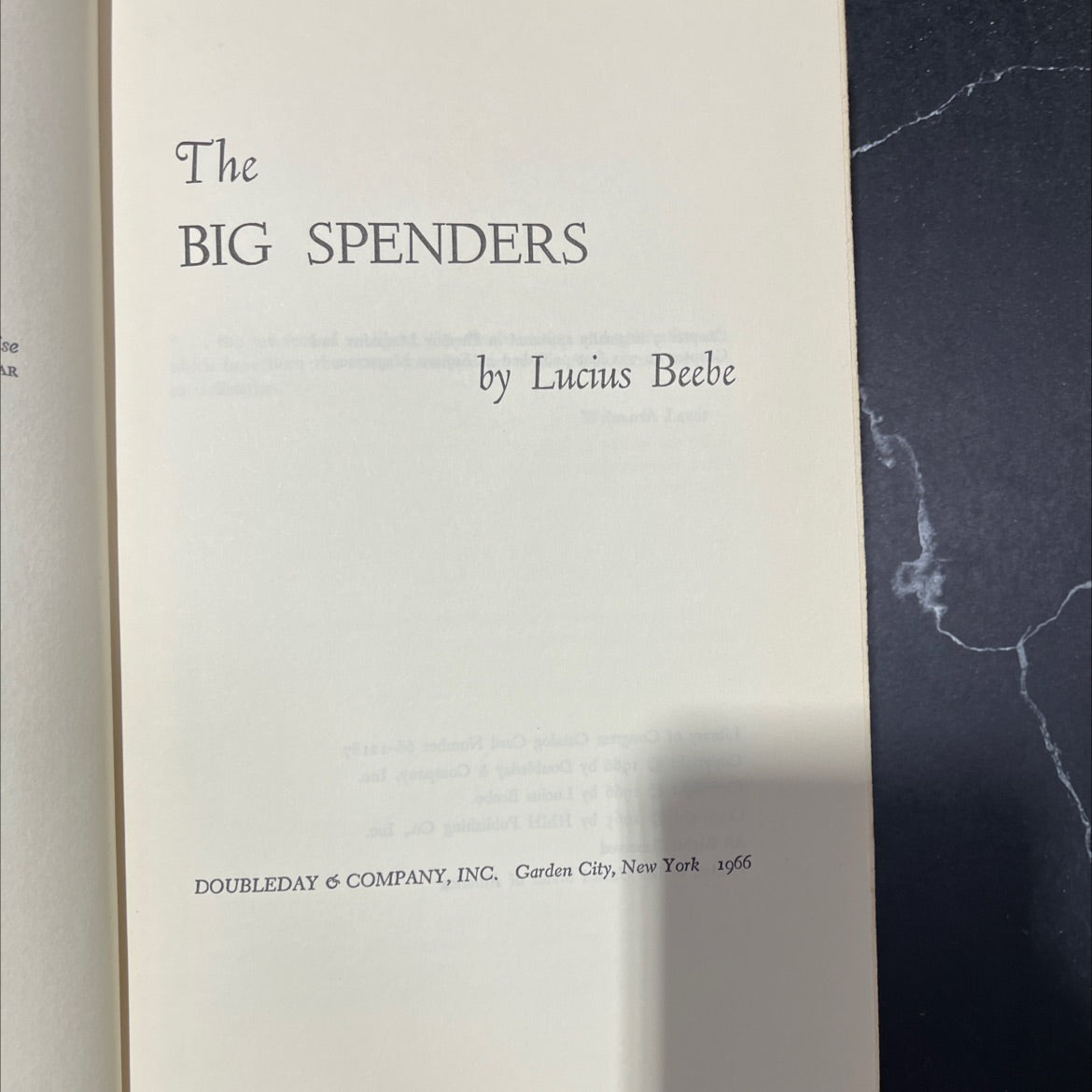 the big spenders book, by Lucius Beebe, 1966 Hardcover image 2