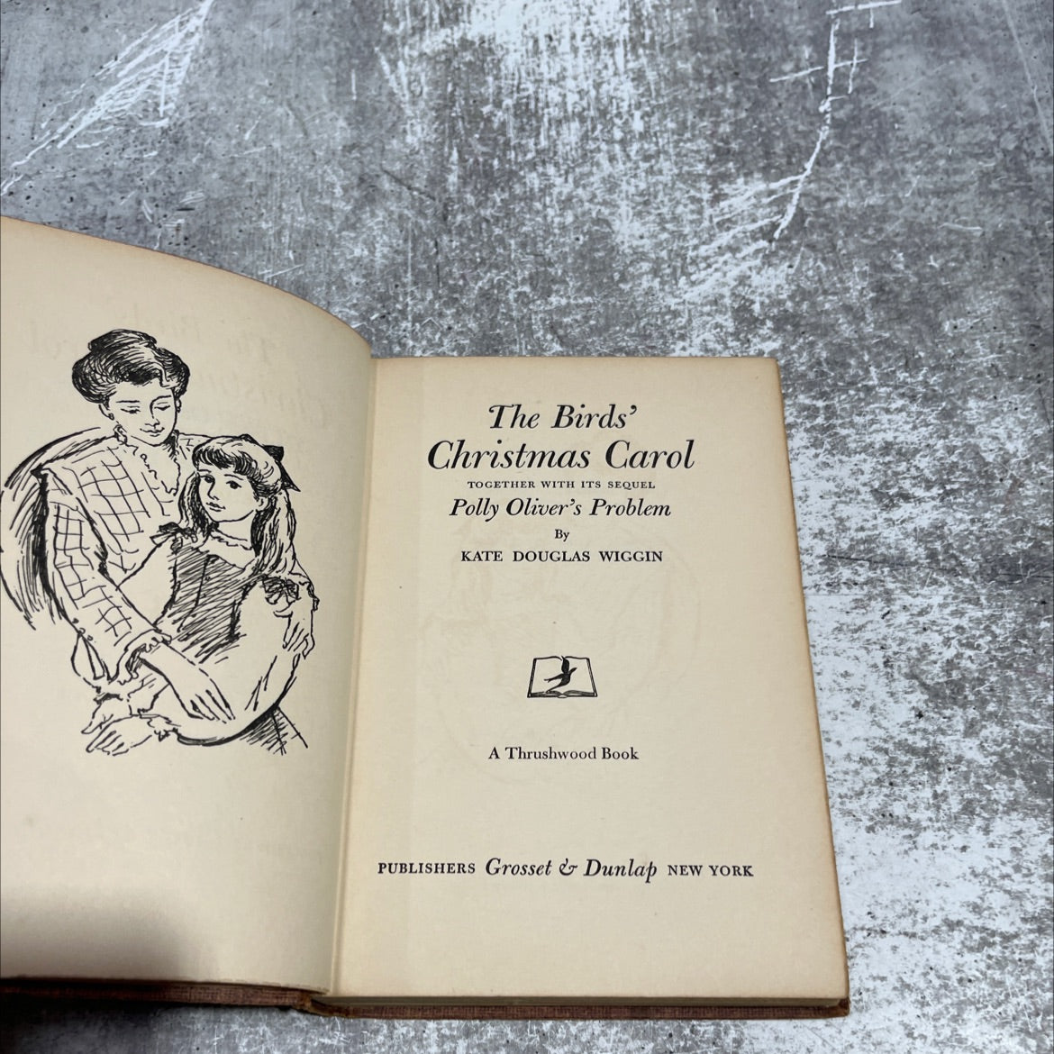 the birds' christmas carol together with its sequel polly oliver's problem book, by kate douglas wiggin, 1951 Hardcover image 2