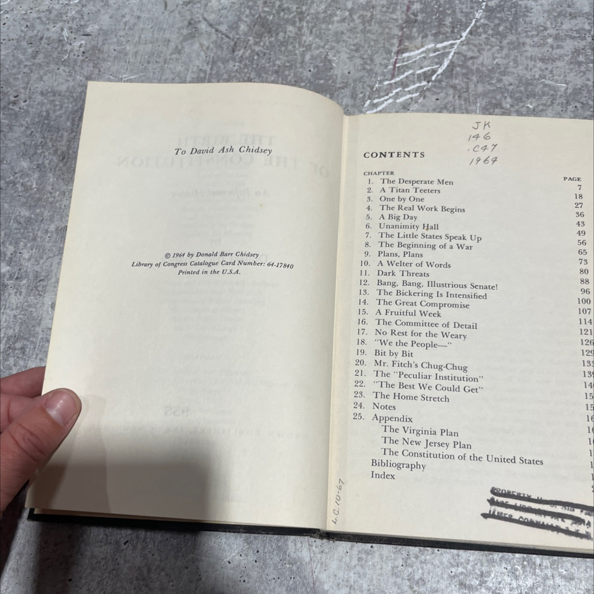 the birth of the constitution an informal history book, by donald barr chidsey, 1964 Hardcover image 3