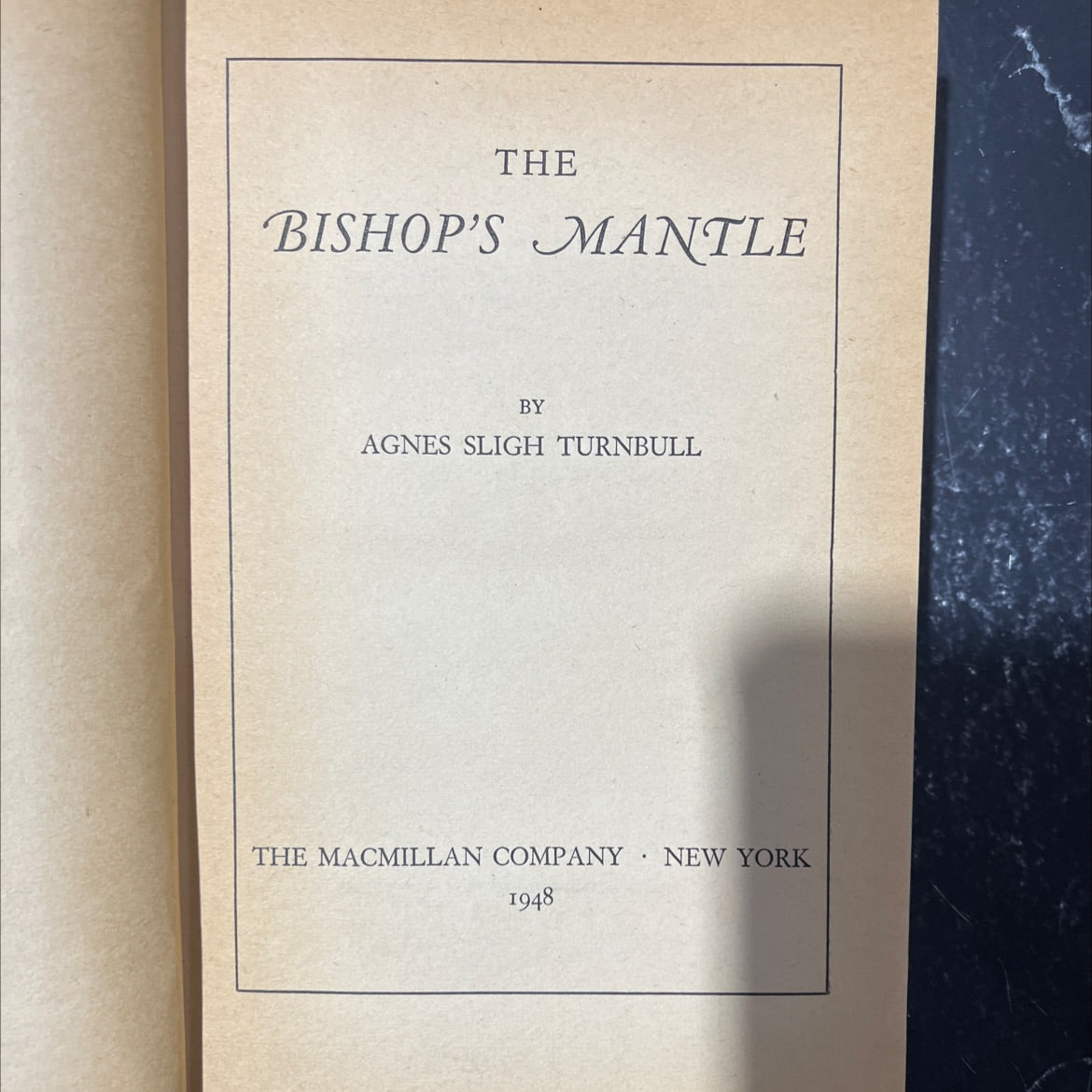 the bishop's mantle book, by agnes sligh turnbull, 1948 Hardcover image 2