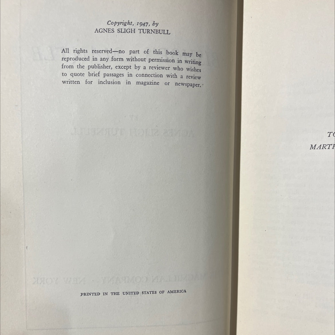 the bishop's mantle book, by agnes sligh turnbull, 1948 Hardcover image 3