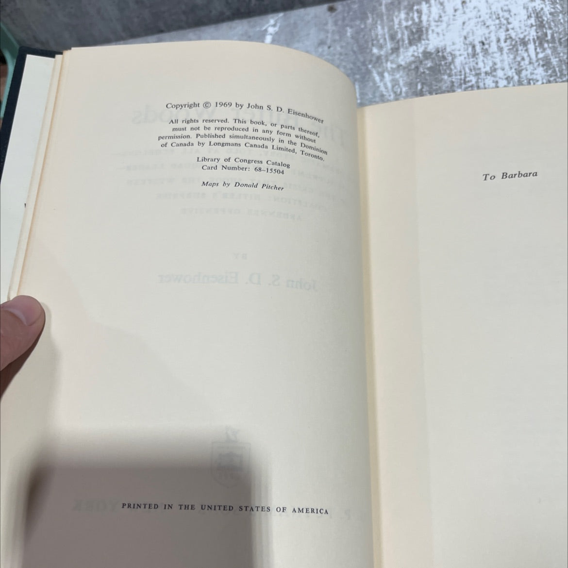 the bitter woods book, by John S. D. Eisenhower, 1969 Hardcover image 3