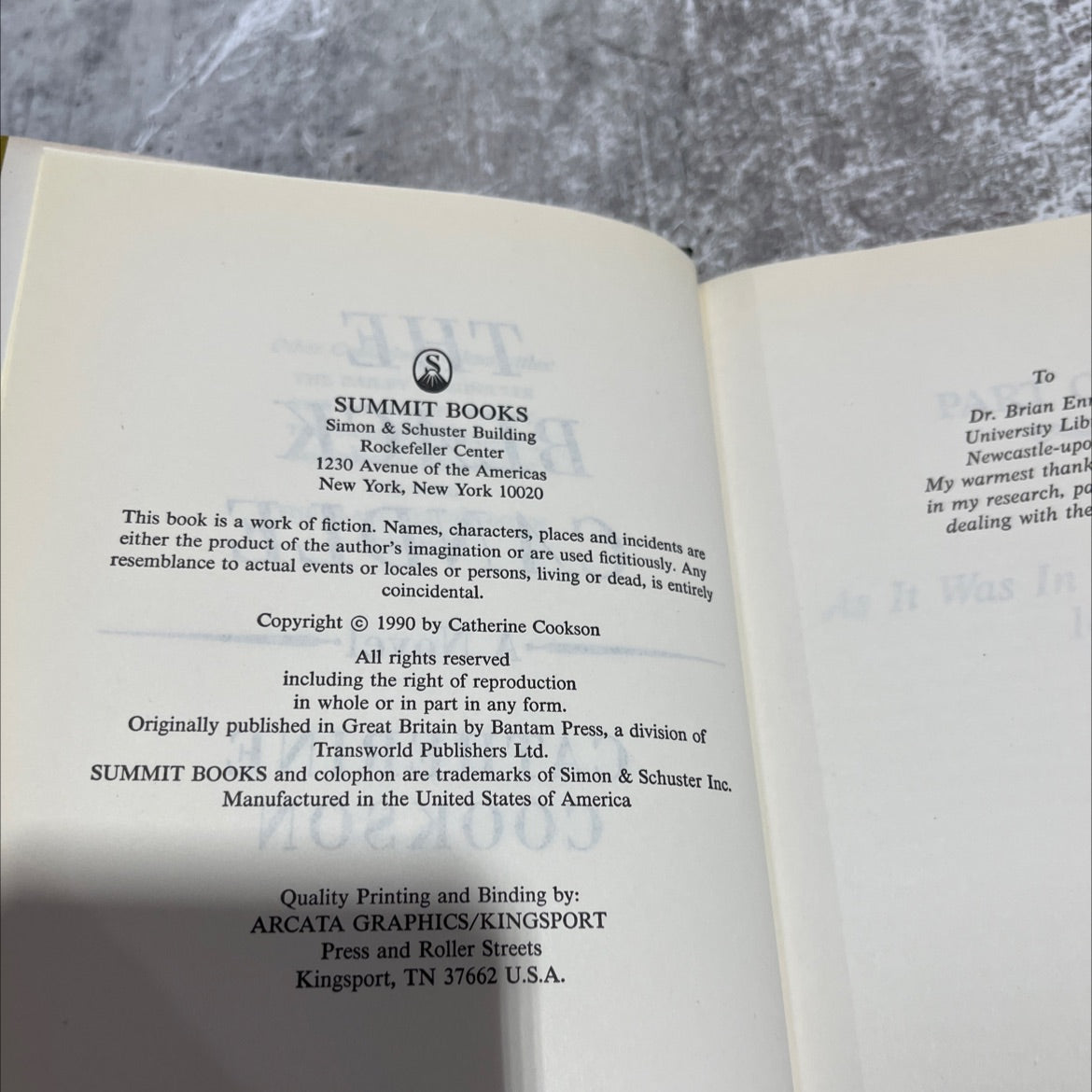 the black candle book, by catherine cookson, 1990 Hardcover image 3