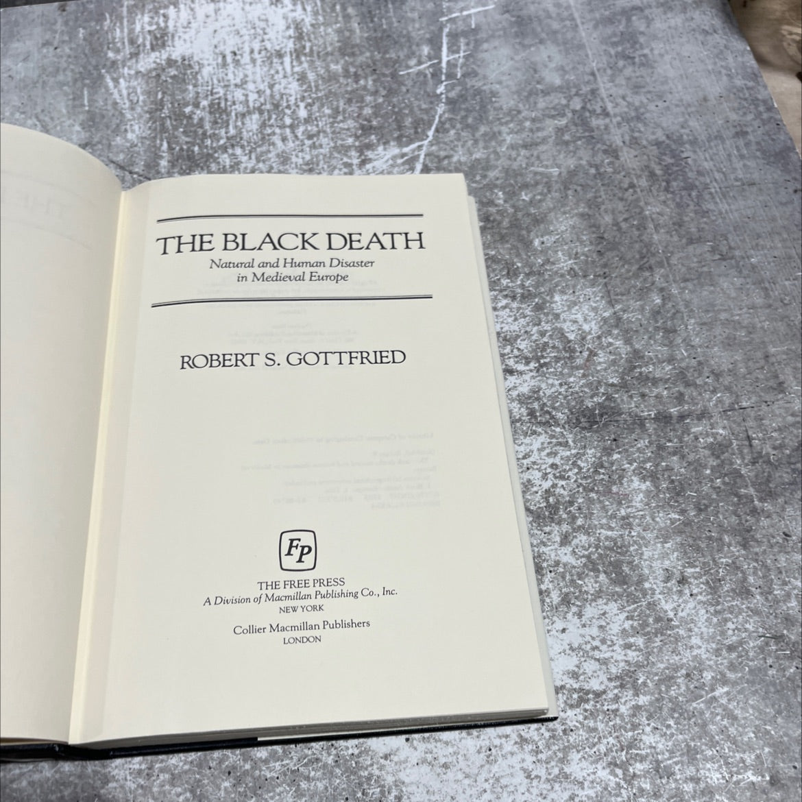the black death natural and human disaster in medieval europe book, by robert s. gottfried, 1983 Hardcover image 2