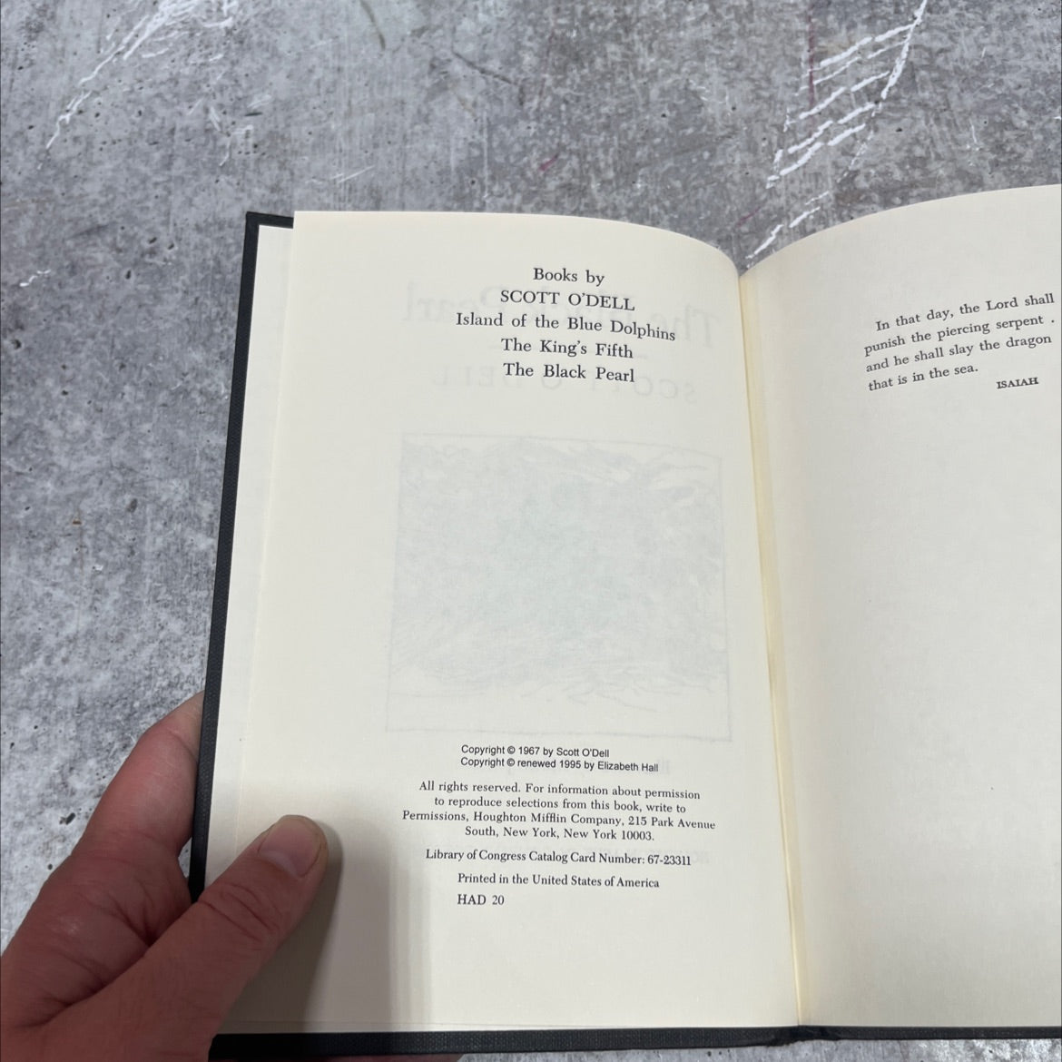 the black pearl book, by scott o'dell, 1995 Hardcover image 3