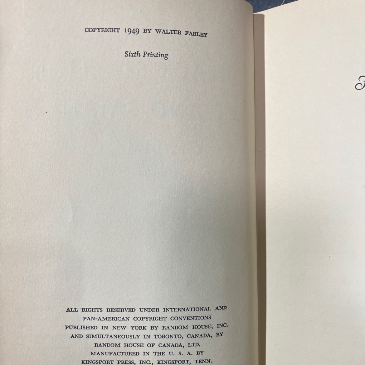 the black stallion and satan book, by walter farley, 1949 Hardcover image 3