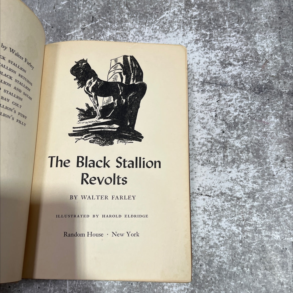 the black stallion revolts book, by walter farley, 1953 Hardcover image 2