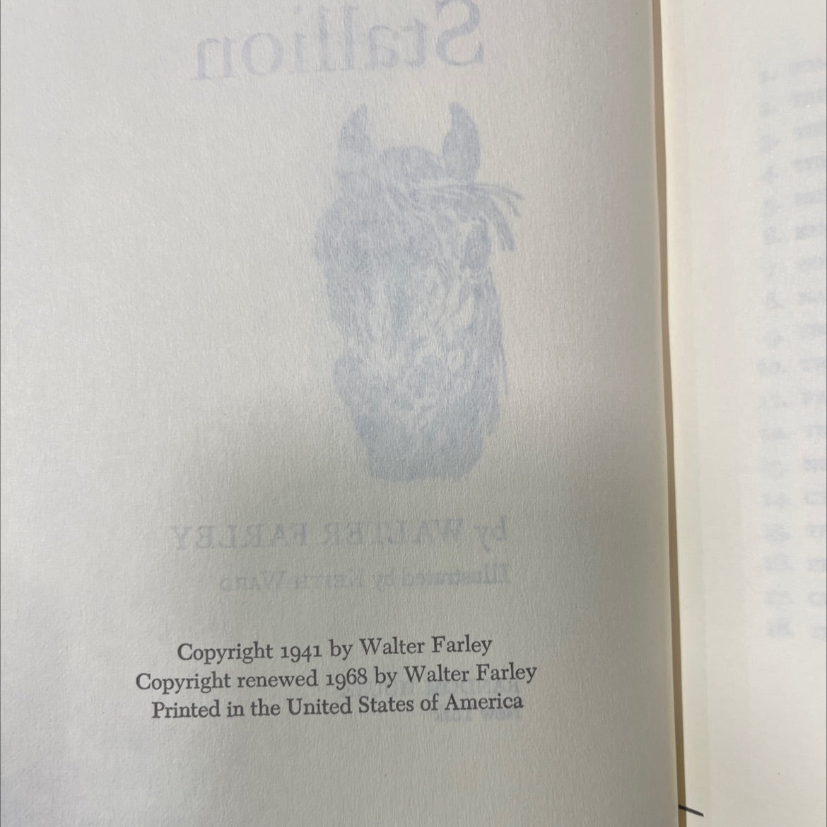the black stallion book, by walter farley, 1968 Hardcover image 3