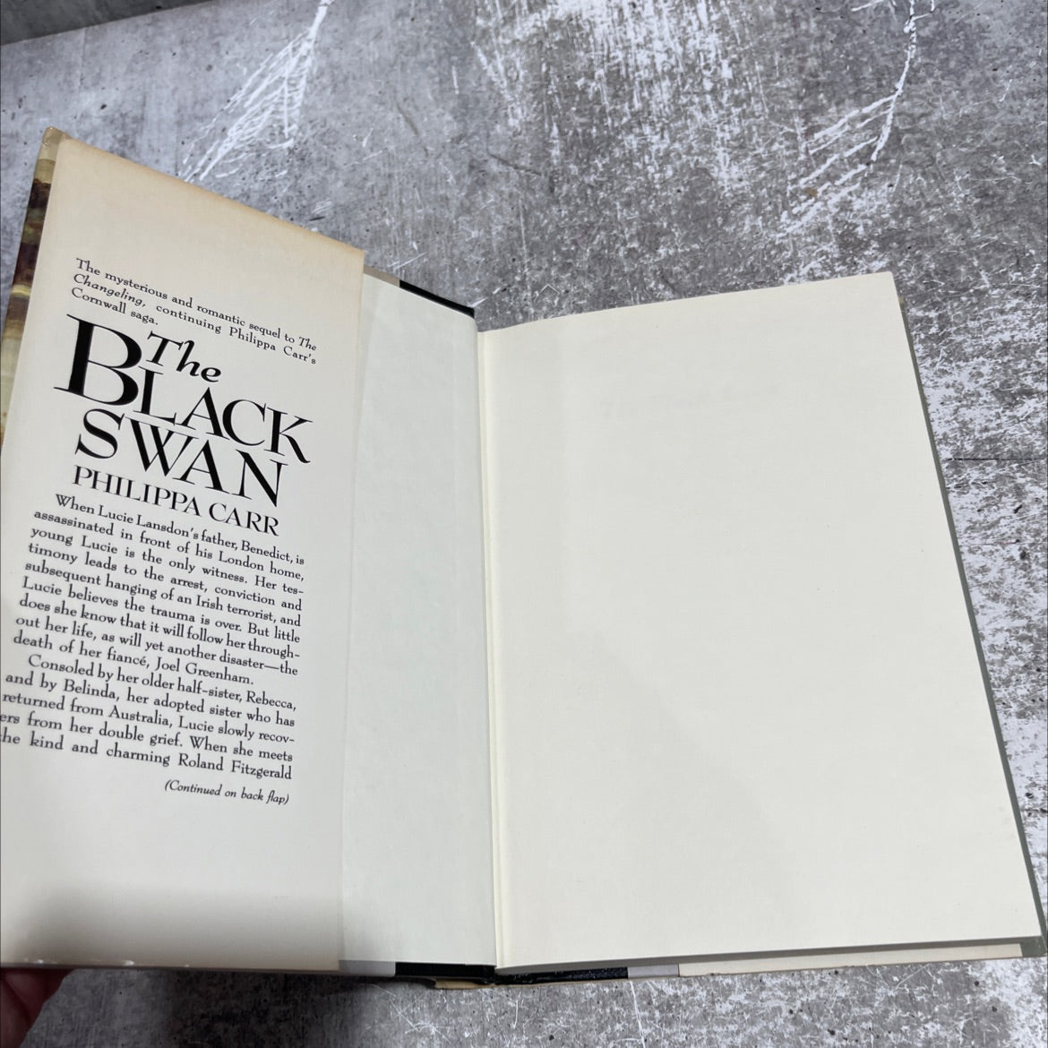the black swan book, by Philippa Carr, 1990 Hardcover image 4